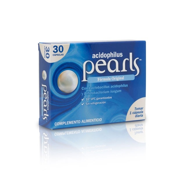 Pearls Acidóphilus: 30 cápsulas de probiótico para ayudar a mantener la salud digestiva.