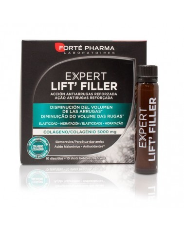 Expert Lift Filler Complemento Alimenticio a base de Colágeno Acción Antiarrugas 10 Shots Bebibles
