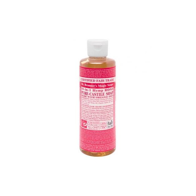 Jabon liquido rosa bio 240 ml Dr. Bronner's