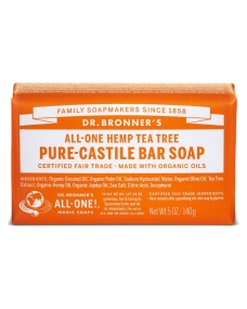 Pastilla de jabon de arbol del te bio 140 g Dr. Bronner's