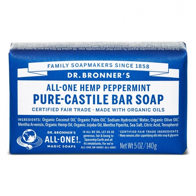 Pastilla de jabon de menta bio 140 g Dr. Bronner's