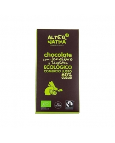 Chocolate 60% cacao con jengibre y limon bio 80 g Alternativa 3