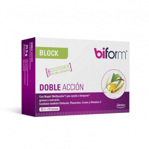Biform Block doble accion 30 capsulas  Dietisa