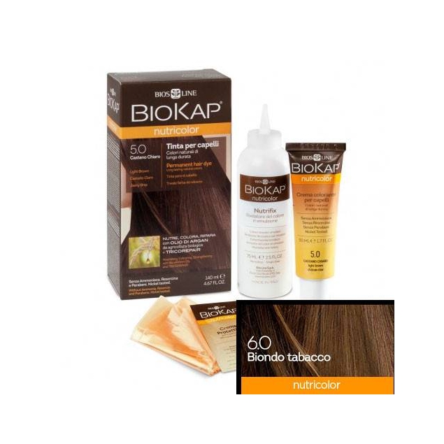 TINTE 6.0 RUBIO TABACO 140 ML.BIOKAP