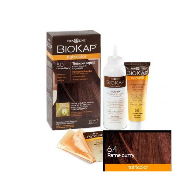 TINTE 6.40 COBRIZO CURRY 140 ML.BIOKAP