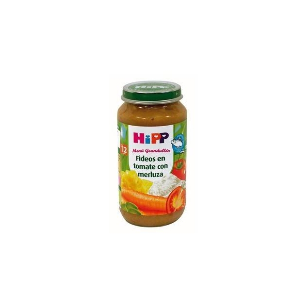 Potito de fideos con tomate y merluza +12M 250g Hipp