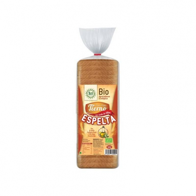 Pan de molde tierno de espelta bio 400g Sol Natural