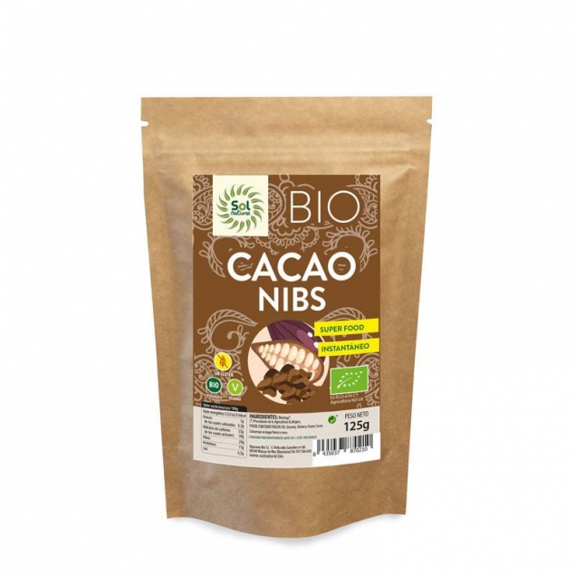 Cacao nibs crudo (raw) bio 125g Sol Natural