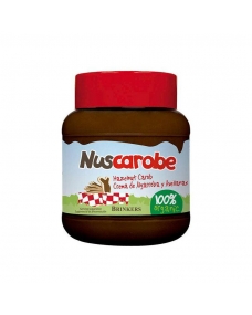 Crema de algarroba con avellanas bio 400 g Nuscarobe