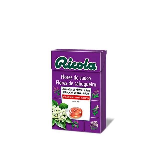 Caramelos de flor de sauco sin azucar 50 g Ricola