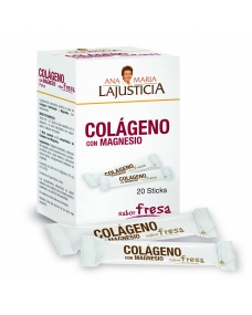 Colágeno con magnesio fresa 20 sticks Ana María Lajusticia