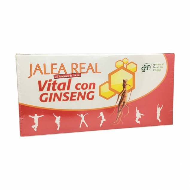 Jalea real vital con ginseng 20 ampollas GHF