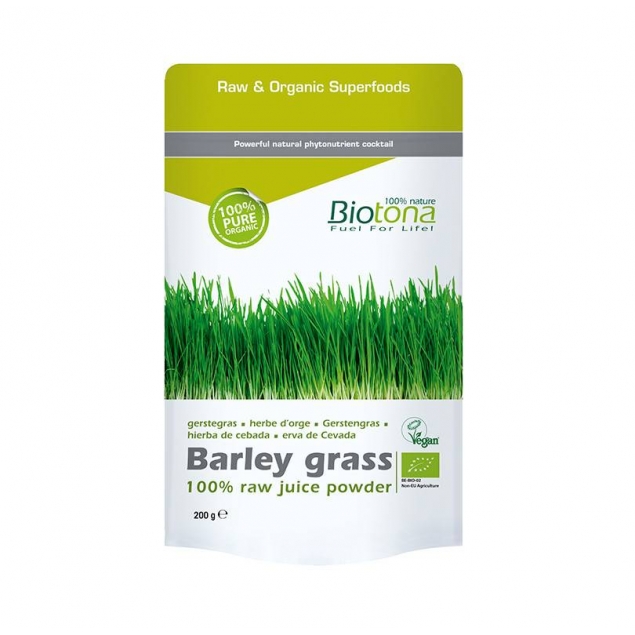 Barley grass (hierba de cebada) raw superfood bio 200 g Biotona