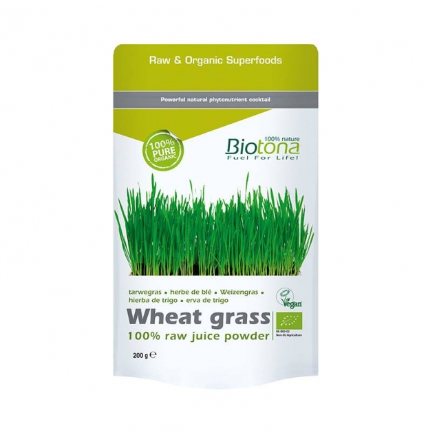 Wheat grass (hierba de trigo) raw superfood bio 200 g Biotona