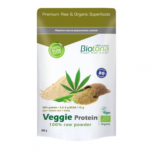 Veggie protein (proteina vegetal) raw powder superfood bio 300g Biotona