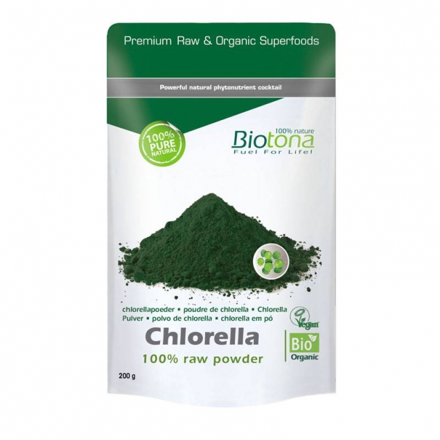 Chlorella raw powder superfoods bio 200g Biotona