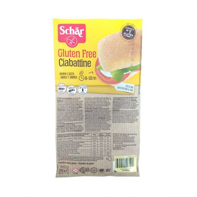 Ciabattine chapata de 200 g Schar