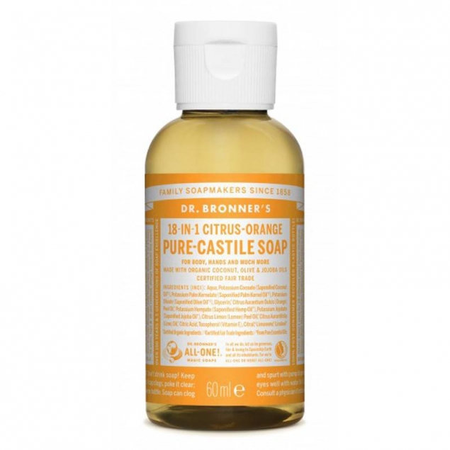 Jabon liquido citricos 60 ml Dr. Bronner's