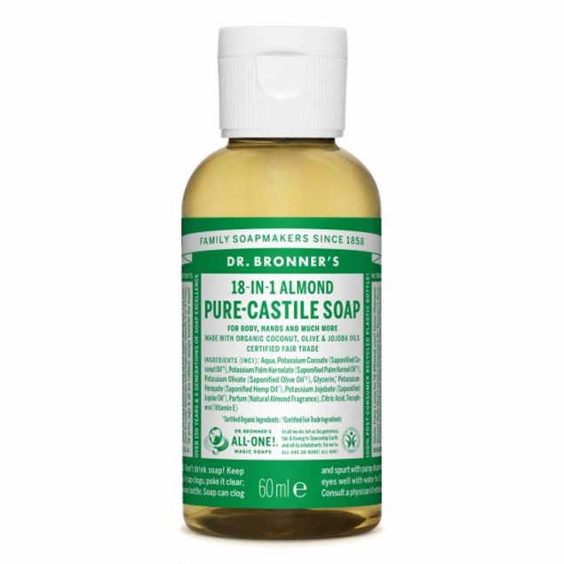 Jabon liquido Almendras 60 ml Dr. Bronner's