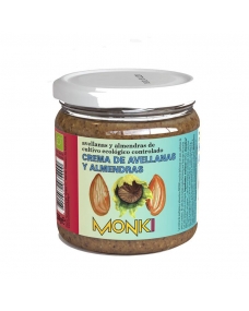 Crema de avellanas y almendras Bio 330g Monki