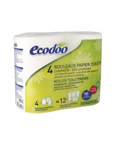 Papel higienico compacto 100% reciclado 4uds Ecodoo