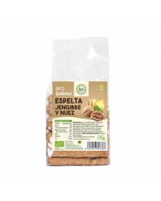 Galletas de espelta con jengibre y nueces bio 175g Sol Natural