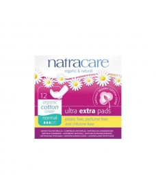 Compresa Ultra Extra Normal con Alas Bio 12 unidades Natracare