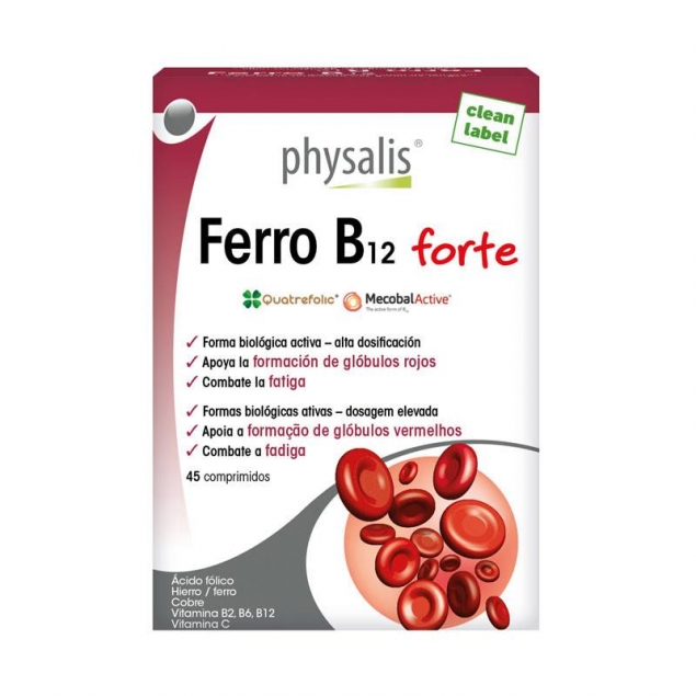 Ferro B12 forte 45 comprimidos Physalis