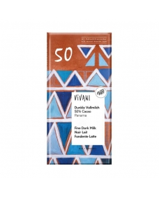 Chocolate negro 50% con leche y azucar de coco bio 80g Vivani