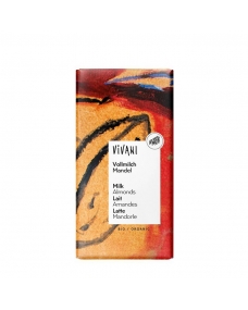 Chocolate con leche y almendras enteras bio 100g Vivani