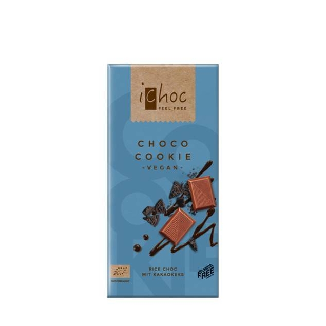 Chocolate vegano choco cookie Bio 80g Ichoc