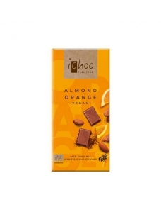 Chocolate vegano naranja almendra Bio 80g Ichoc