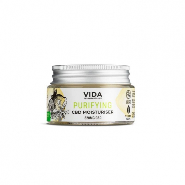 Crema Facial Hidratante Purificante CBD Vainilla y Limon Bio 30ml Pura Vida