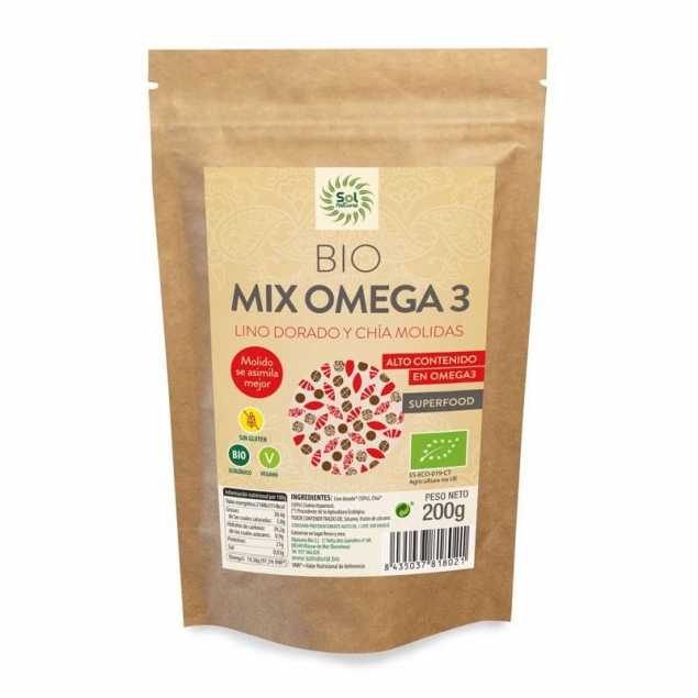 Mix Omega3 Lino y chia molidas Bio 200g Sol Natural