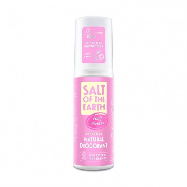 Desodorante natural Flor de Peonia spray 100ml Salt of the Earth