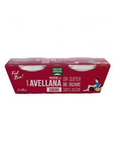 Postre de avellana chocolate Bio 2x125g Naturgreen