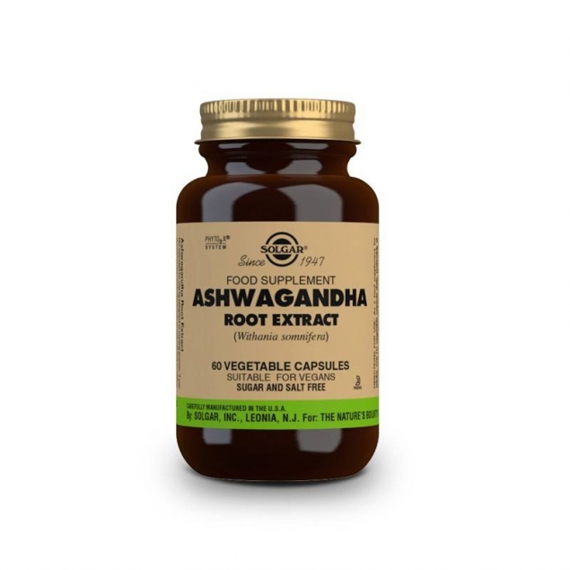 Ashwagandha extracto de raiz 60vcaps Solgar