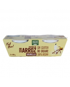 Postre de arroz vainilla Bio 2x125g Naturgreen