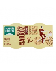 Postre de arroz cacao Bio 2x125g Naturgreen