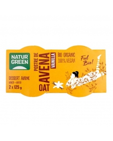 Postre de avena y vainilla Bio 2x125g Naturgreen