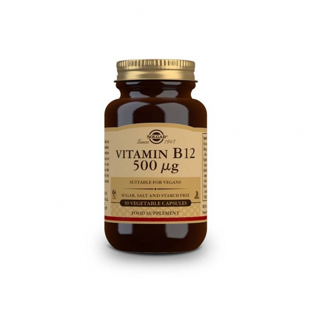 Vitamina B12 (cianocobalamina) 500µg 50vcaps Solgar