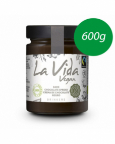 Crema de chocolate negro vegana Bio 600g La Vida Vegan