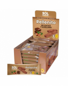 Rellenito de choco y avellanas bio sin gluten 24x25g Sol Natural