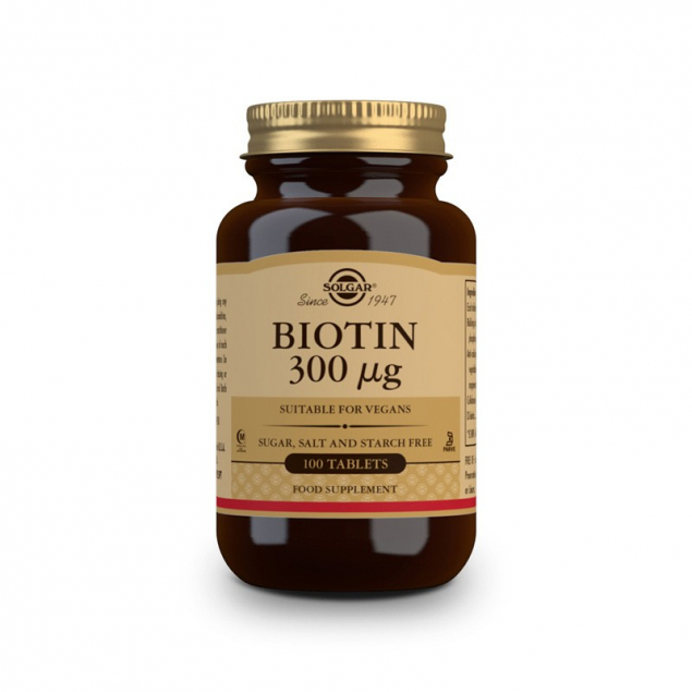 Biotina 300µg 100 comprimidos Solgar