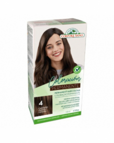 Coloracion permantente 4 Tinte Castaño 140ml Corpore Sano