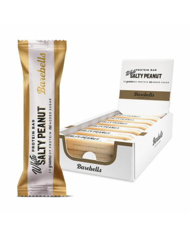 Barrita proteica blanca cacahuetes salados-White salty peanut 12x55g Barebells