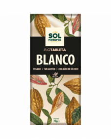Tableta chocolate blanco Bio 70g Sol Natural