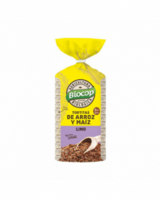 Tortitas de arroz maiz lino s/g bio 200g Biocop