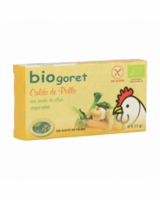 Caldo de pollo con verduras en cubitos bio 6x11g BioGoret