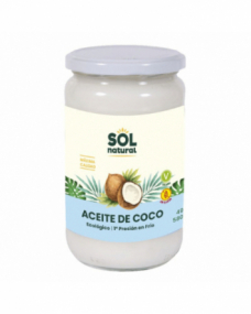 Aceite de coco virgen extra bio 580ml Sol natural